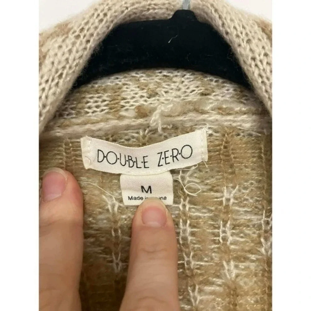 DESERT NOMAD Boho Aztec Fringe Cardigan Sweater Open Front‎ EARTHTONE Womens M